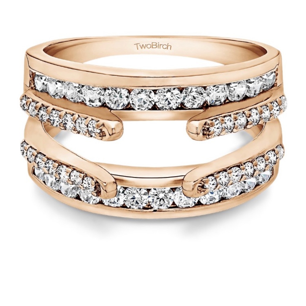 Made in solid sterling silver with cubic zirconia totaling 1.04 carats